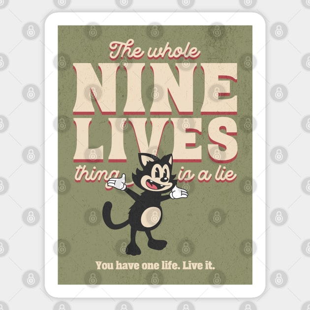 No Nine Lives Sticker by Safarichic